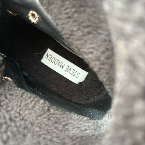 Steve‎ Madden Black Reyen Combat Booties – Sz 8.5 - Picture 7 of 8